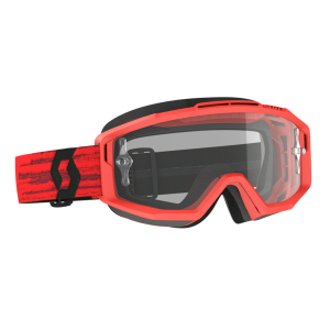 Goggle Split OTG Dark Red Clear Works (Speciaal Voor Brildragers)