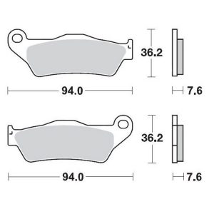 MMT Nitro Brake Pad Front MC125 95-22 TC125 14-21 XS125 91-..